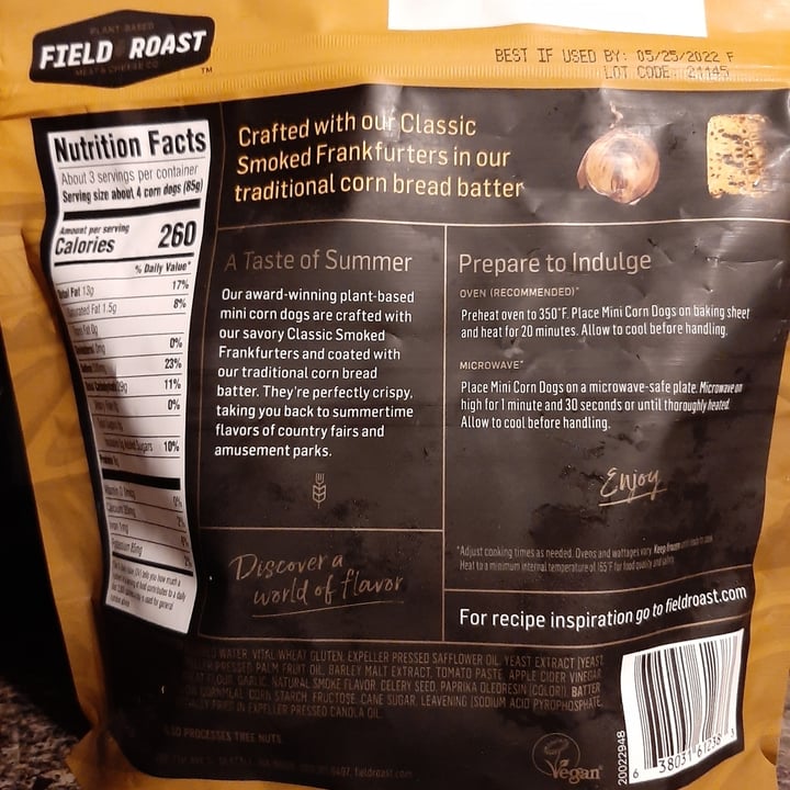 review photo of Field Roast Corndogs shared by @treehugginjen on 06 Dec 2021 - review