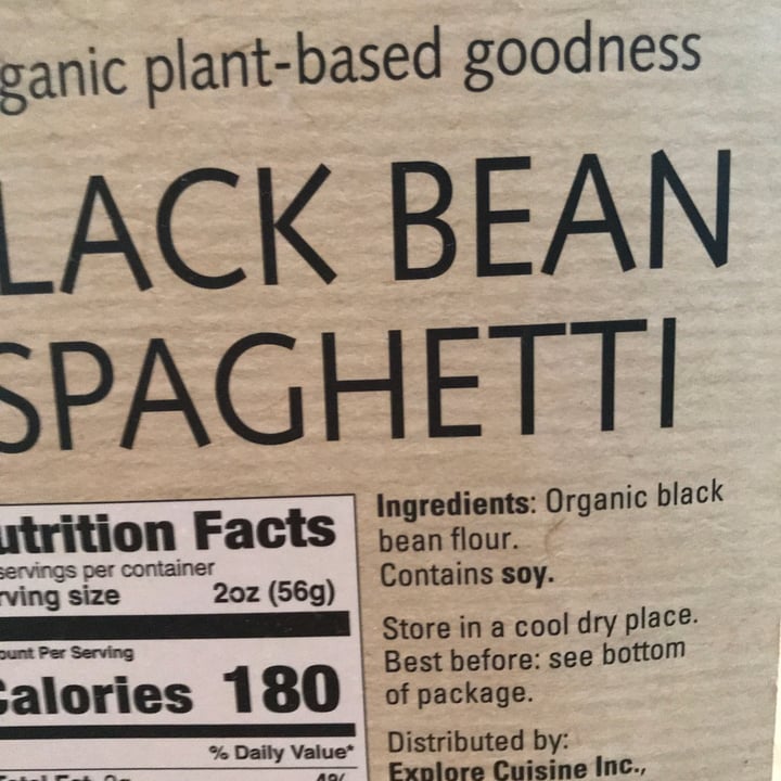 photo of Explore Cuisine Organic black bean spaghetti shared by @lindalcarter8 on  14 Aug 2020 - review