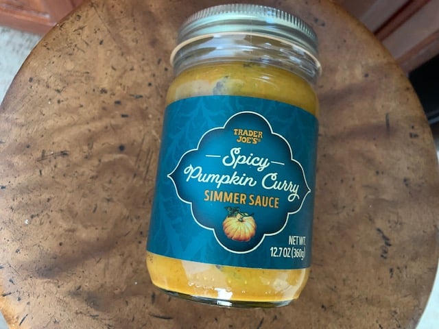 photo of Trader Joe's Spicy Pumpkin Curry Simmer Sauce shared by @jeremytheape on  02 Apr 2022 - review