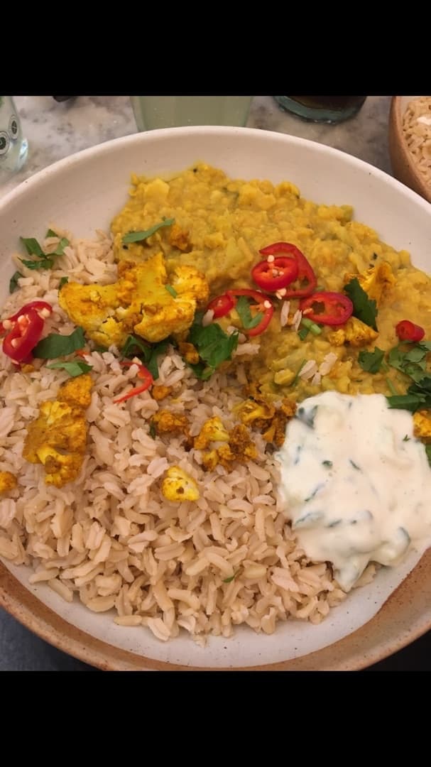Photo of the dish “Cauliflower & Red Lentil Dahl”