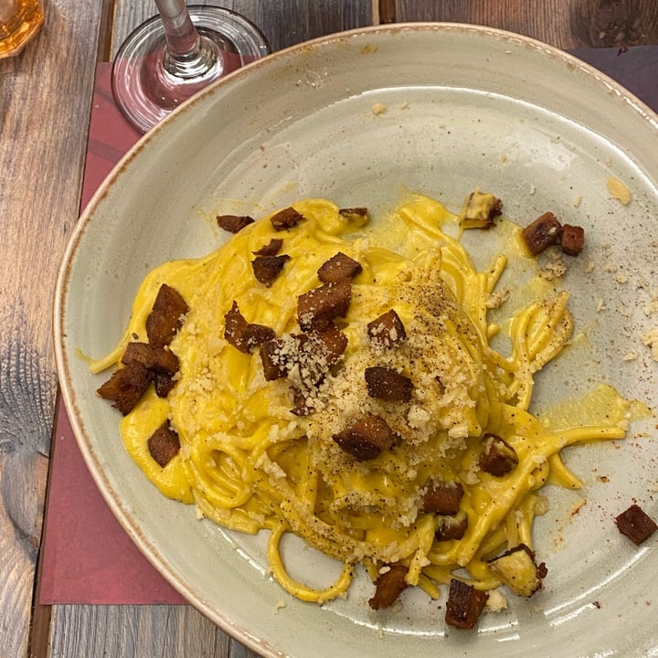 photo of Rifugio Romano Vegan Spaghetti Carbonara shared by @robertaintrona on  23 Mar 2022 - review