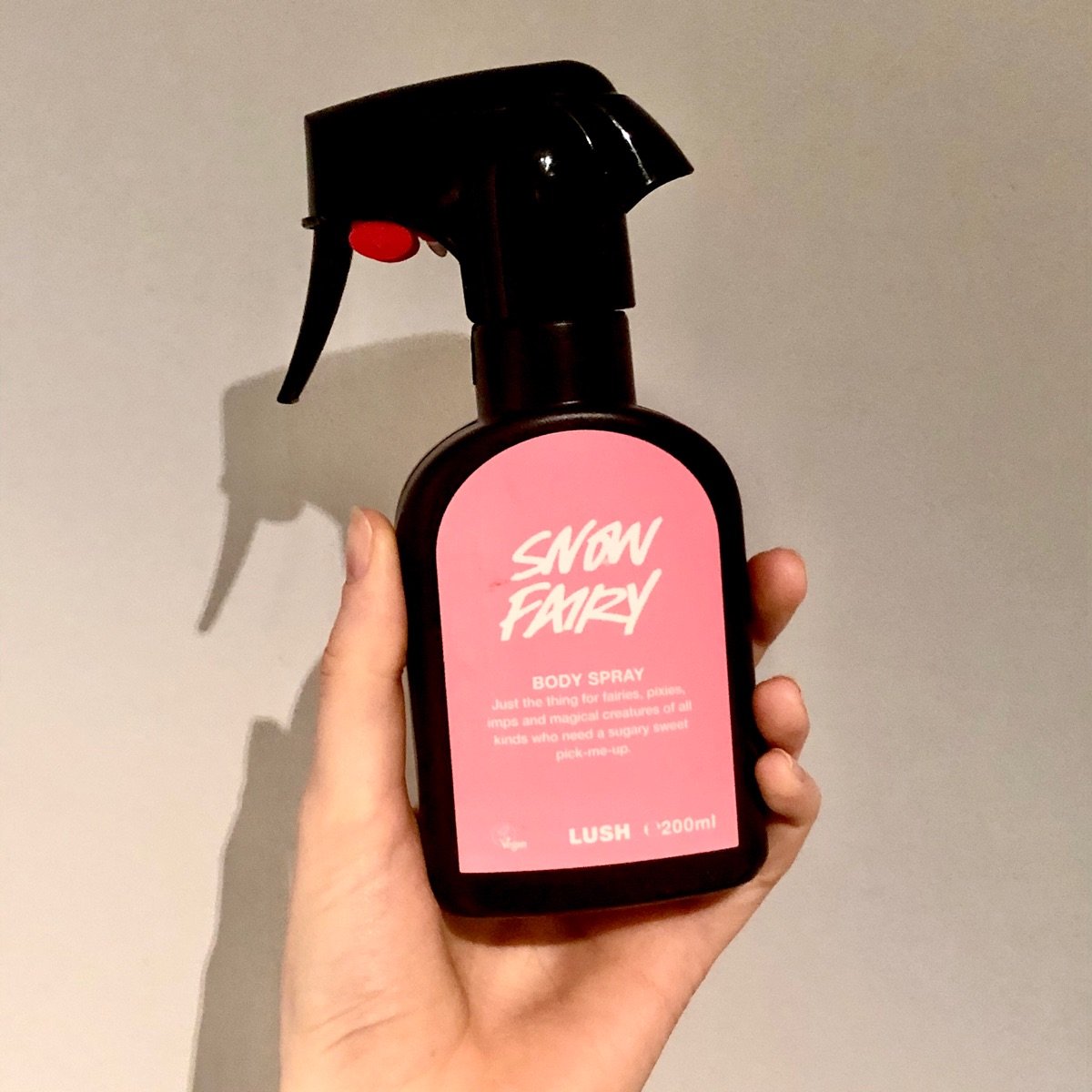 LUSH Fresh Handmade Cosmetics Snow Fairy Body Spray Review | abillion