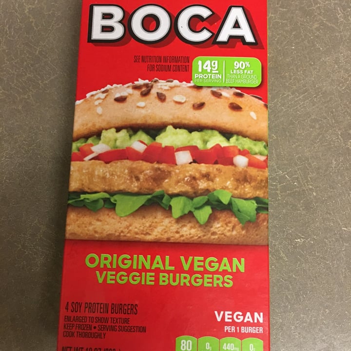 photo of BOCA Original Vegan Veggie Burger shared by @monilooch on  31 May 2022 - review