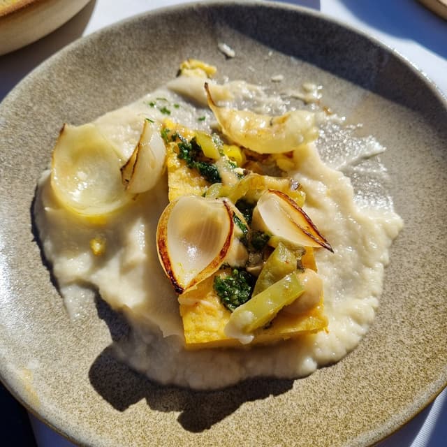 Photo of the dish “fainá de garbanzos”