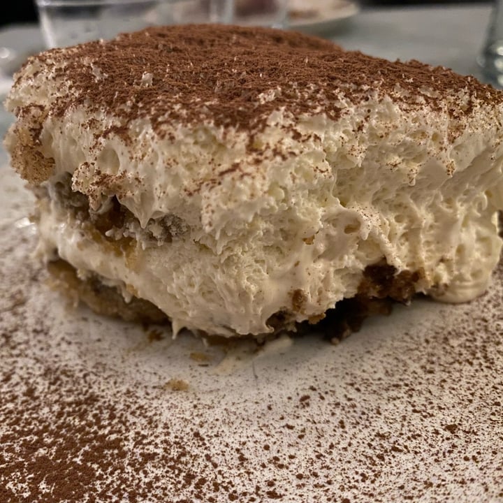 review photo of Mildreds Restaurant white chocolate almond tiramisu shared by @faithveg on 10 May 2022 - review