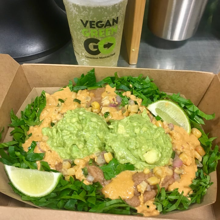 photo of Vegan GreenGO Burrito bowl w/rice, beans, veggies, & cashew cheese shared by @auramoongreig on  21 May 2019 - review