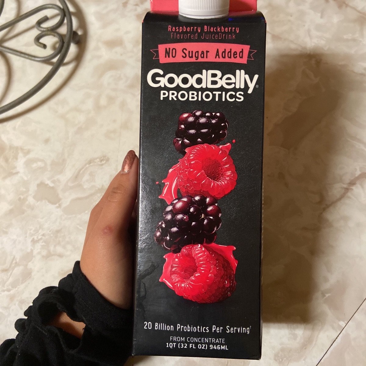  Goodbelly 20 Billion Probiotics Juice Drink, Raspberry  Blackberry, 32 Fl Oz (Pack of 6) : Health & Household