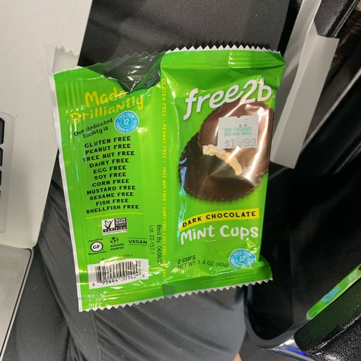 photo of Free2b Foods Dark Chocolate Mint Cups shared by @colphax on  20 Jul 2022 - review