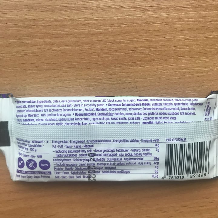 photo of The beginnings Black currant berry bar shared by @eml on  17 Dec 2021 - review