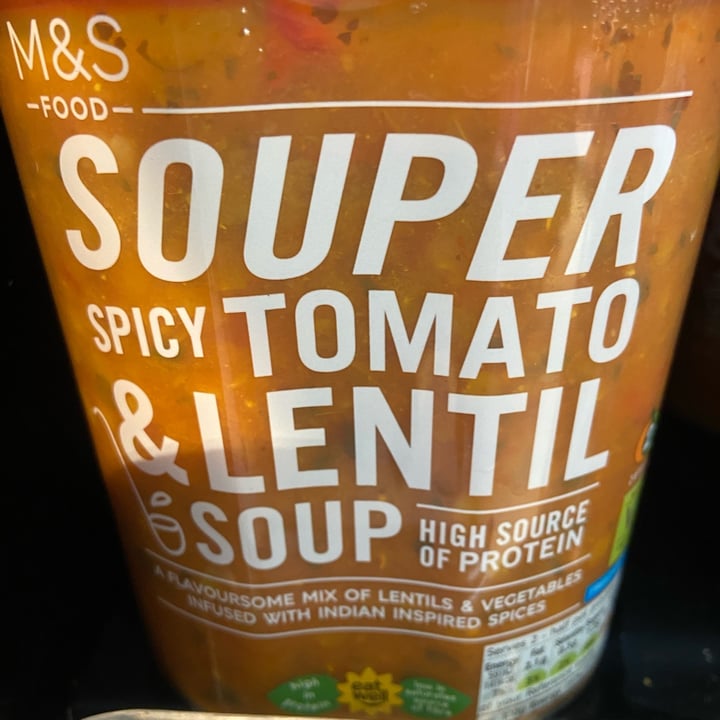 photo of Marks & Spencer Food (M&S) Souper Spicy Tomato & Lentil Soup shared by @jot on  25 Oct 2021 - review