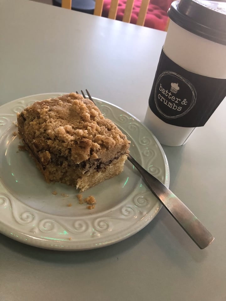 review photo of Batter & Crumbs Vegan Bakery and Cafe Crumb Cake shared by @aimeetheresa01 on 29 Feb 2020 - review