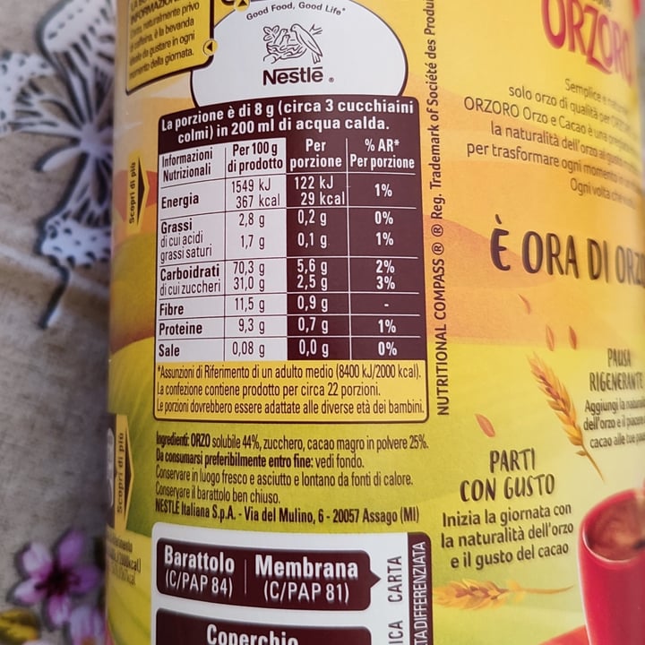 photo of Nestlé Orzoro orzo e cacao solubile shared by @tiagocook92 on  11 Apr 2022 - review