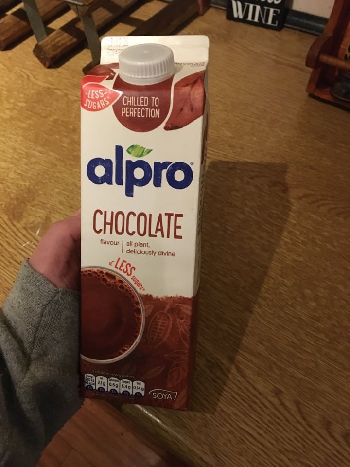 photo of Alpro Chocolate Flavored Soya Milk Less Sugar shared by @michellefarmer on  02 Mar 2020 - review
