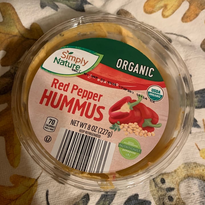 photo of Simply Nature Organic Red Pepper Hummus shared by @katiewinter on  29 Jul 2020 - review