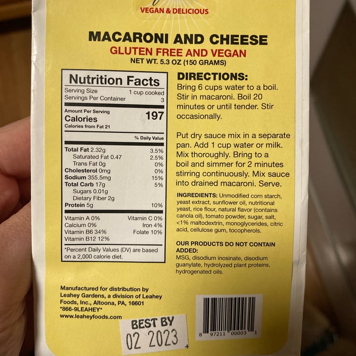 photo of Leahey Gardens Mac  And cheese Leahey Gardens mac And Cheese shared by @cecilbeee on  10 Mar 2022 - review