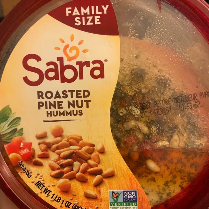 photo of Sabra Roasted Pine Nut Hummus shared by @theeffinvegan on  02 Jan 2021 - review