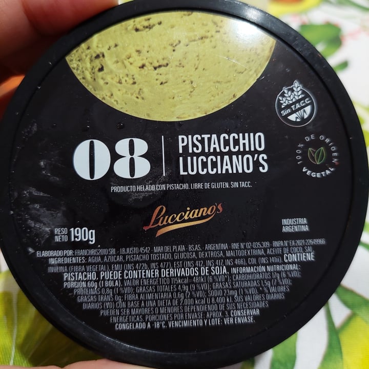 photo of Lucciano's Diagonal - La Plata Gelato de Pistacchio shared by @tuliana on  26 Jun 2022 - review