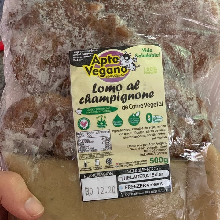 photo of Apto Vegano Consciente Lomo al champignon shared by @love4animals on  22 May 2021 - review
