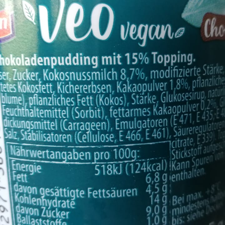 photo of Ehrmann Veo Vegan Chocolate Pudding shared by @simpaties on  09 Nov 2022 - review