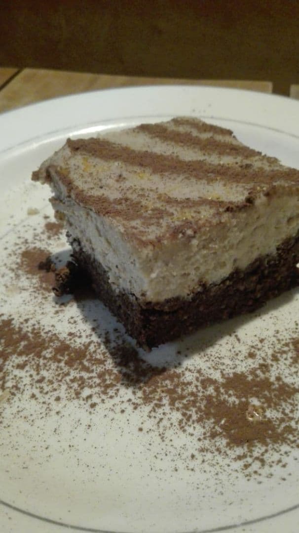 Photo of the dish “Tiramizu de Almendras, café y macarpone de castañas”