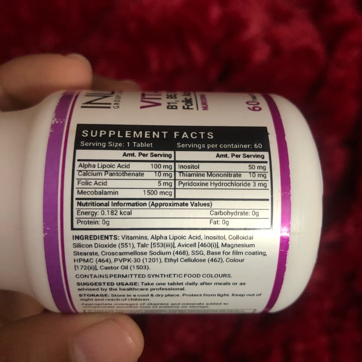 photo of Inlife Vitamin B12 shared by @vegankaran on  13 Dec 2021 - review