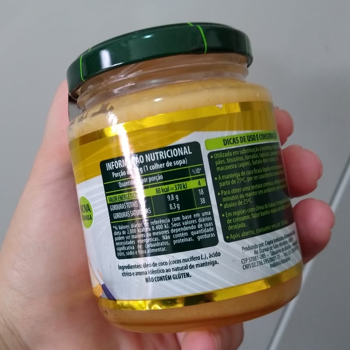 photo of Copra Manteiga De Coco shared by @julianapaixao on  01 Jun 2022 - review