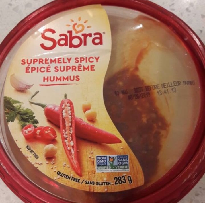 photo of Sabra Sabra Supremely Spicy Hummus shared by @meeganthevegan on  23 Nov 2019 - review