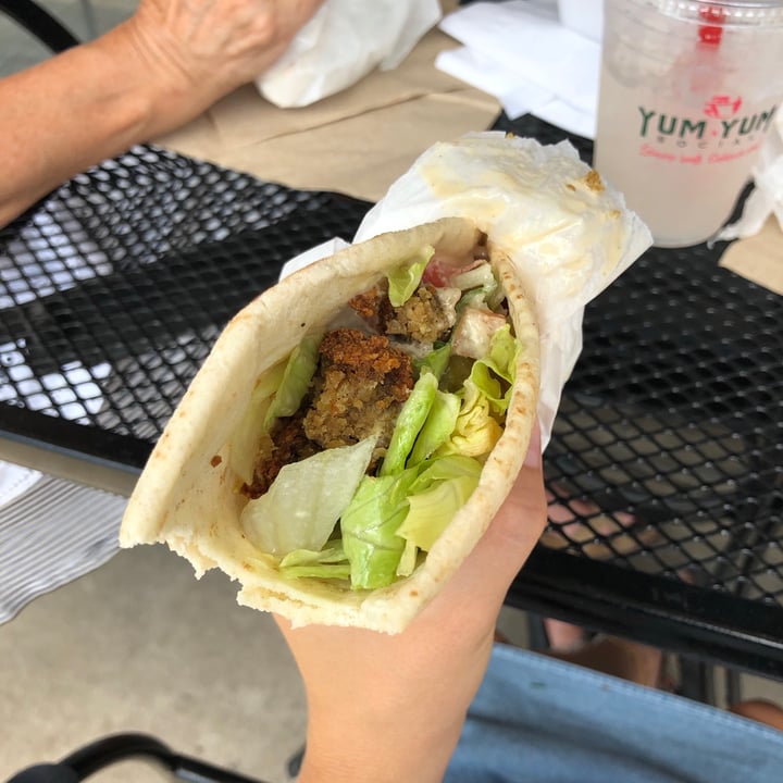 review photo of Yum Yum Social Club Falafel Sandwich shared by @emilylouisecarpenter on 02 Aug 2020 - review