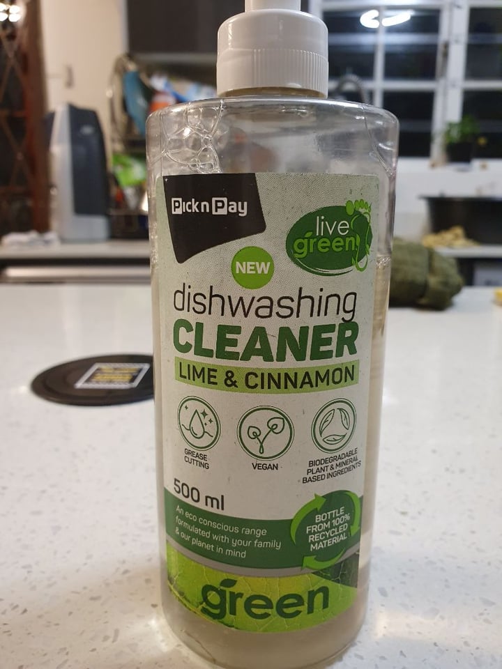 photo of Pick n Pay Dishwashing Cleaner shared by @darrenveganessen on  12 Mar 2020 - review
