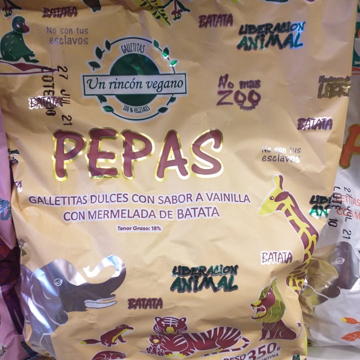 photo of Un Rincón Vegano Pepas Galletitas Dulces con Sabor a Vainilla con Mermelada de Batata shared by @tamaraveganism on  23 Dec 2020 - review