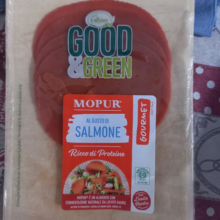 photo of Good & Green Affettato Di Mopur Al Gusto Di Salmone shared by @martinamaria7 on  03 Jul 2022 - review