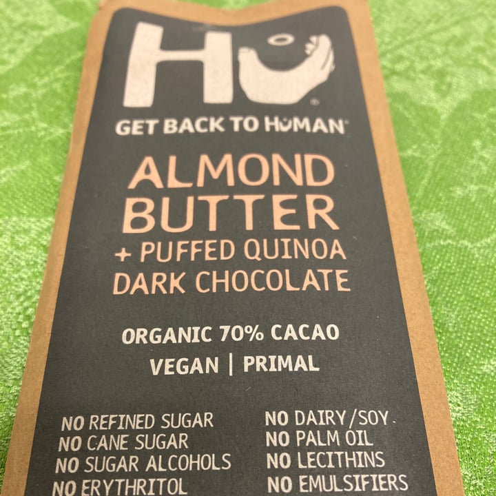 photo of Hu Kitchen Almond Butter + Puffed Quinoa Dark Chocolate shared by @compassionatekisses on  29 Dec 2021 - review