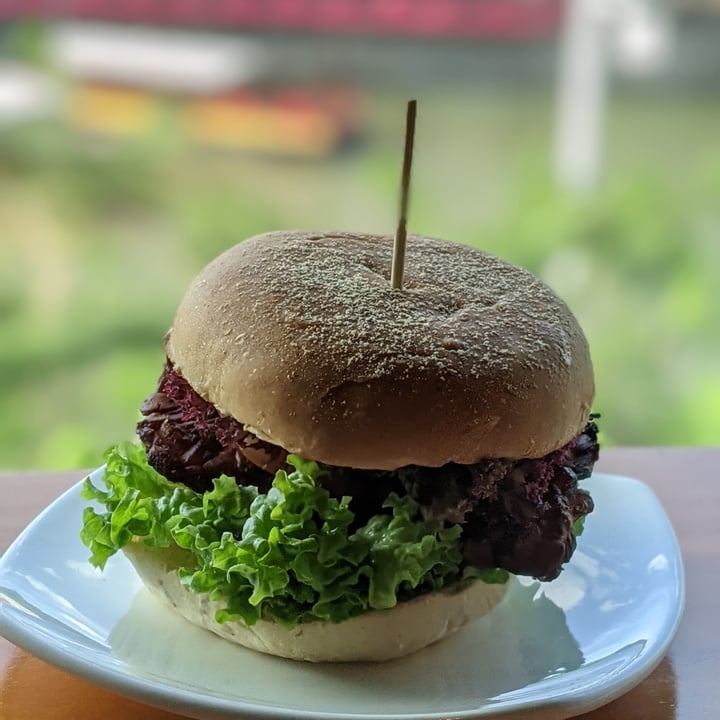 photo of nomVnom Bistro Tempeh Rendang burger shared by @flexivegan on  19 Feb 2021 - review