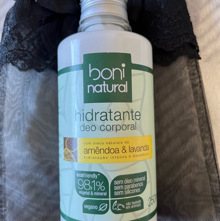 photo of Boni natural Hidratante deo corporal Amêndoa & Lavanda  shared by @merygentile on  30 Aug 2022 - review