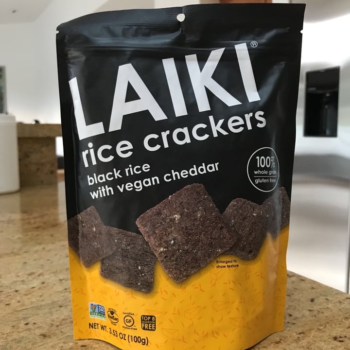 review photo of Laiki Rice Crackers: Black Rice With Vegan Cheddar shared by @jesshope on 20 Nov 2019 - review