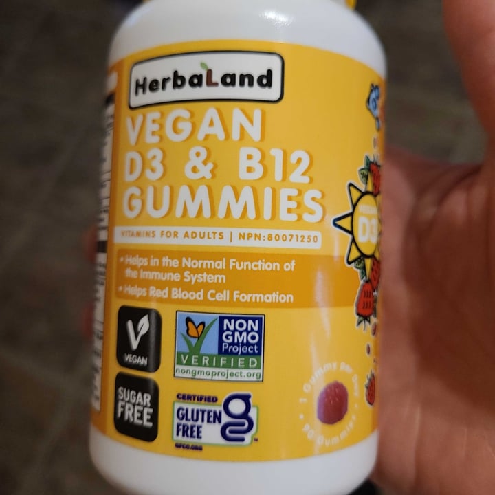 photo of HerbaLand Vegan D3 and B12 Gummies for Adults (Sugar-free) shared by @leo on  13 Nov 2021 - review