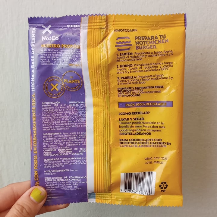review photo of NotCo Not Chicken Burger shared by @sofi1 on 03 Jul 2022 - review