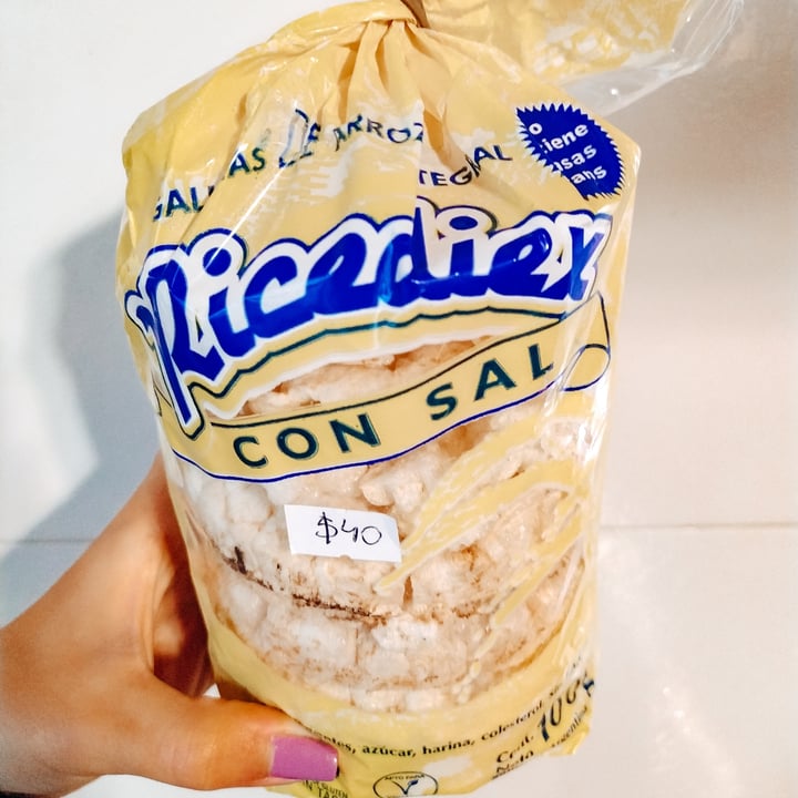 photo of Ricediex Galletas de arroz con sal shared by @veganhumanok on  25 May 2021 - review