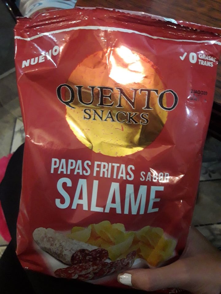 photo of Quento Snacks Papitas Sabor Salame shared by @nataliaaaa15 on  23 May 2020 - review