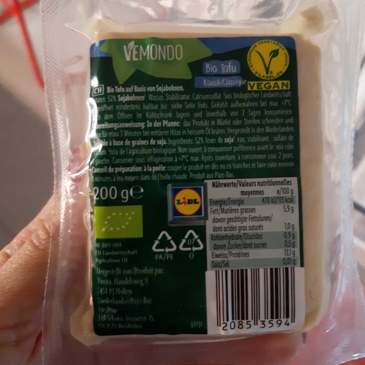 photo of Vemondo Tofu bio shared by @tartimina on  10 Mar 2022 - review