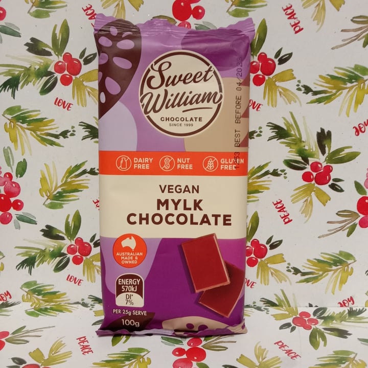photo of Sweet William Sweet William Mylk Chocolate shared by @sarahtheethicalvegan on  15 Jan 2022 - review