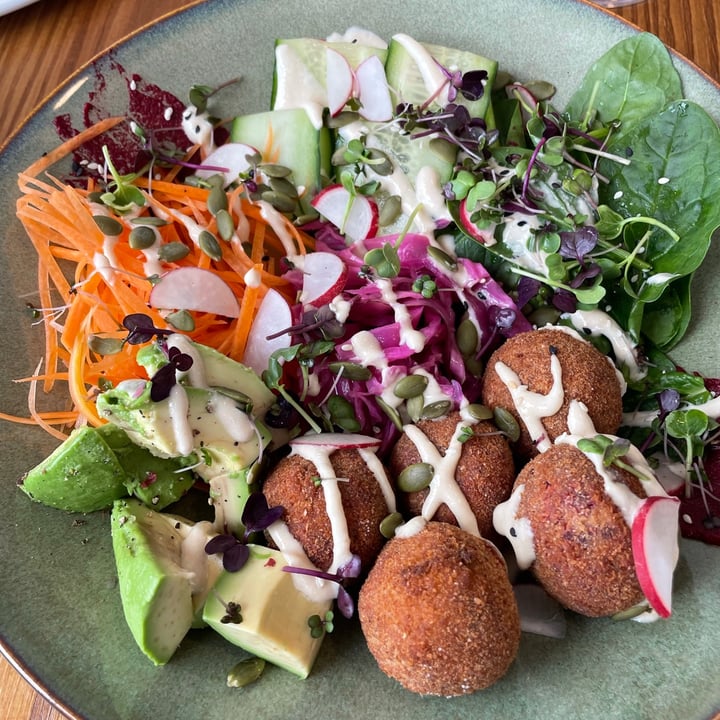 review photo of Sanook Somerset Beetroot Falafel Buddha Bowl shared by @meganhaskis on 27 Jul 2021 - review
