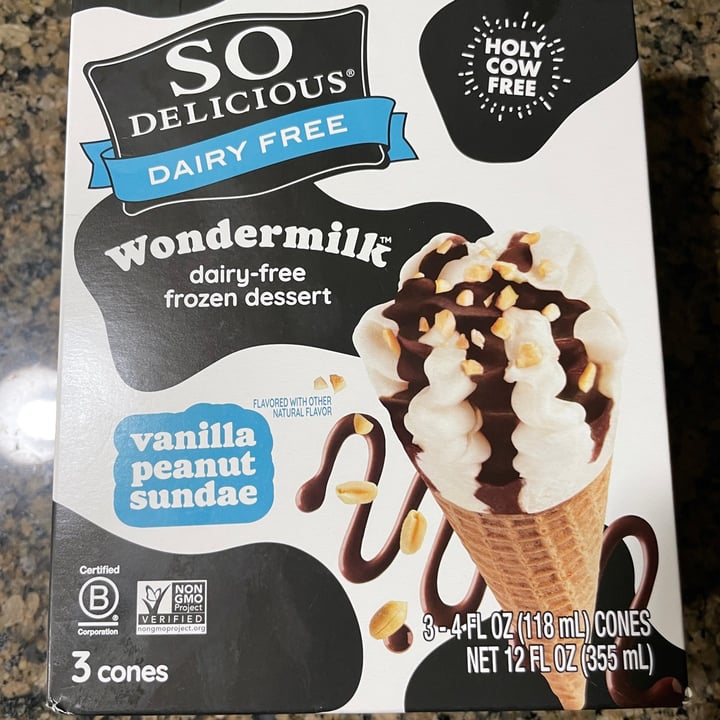 photo of So Delicious Dairy Free Vanilla Peanut Sundae Wondermilk Frozen Dessert shared by @karenasp on  28 May 2022 - review