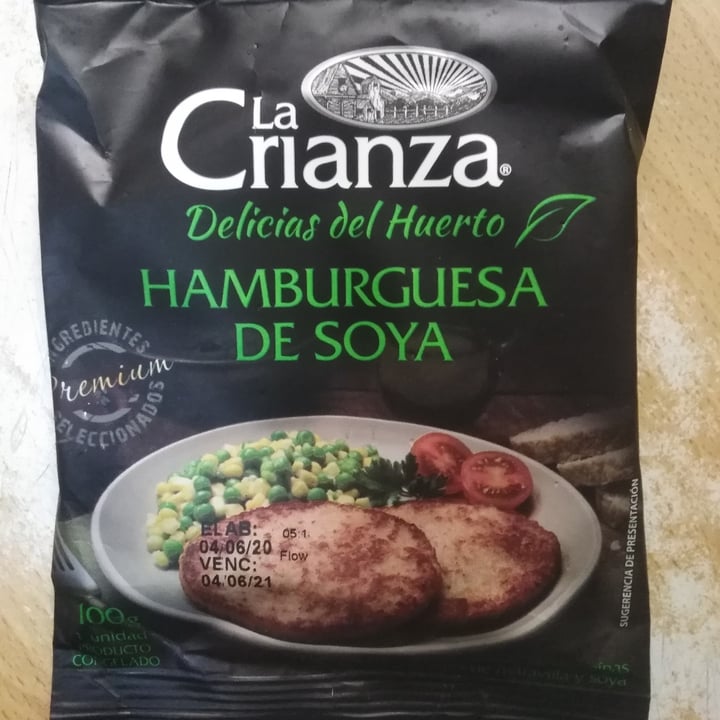 photo of La Crianza Hamburguesa de Soya shared by @vegan2020pasapiola on  17 Jun 2020 - review