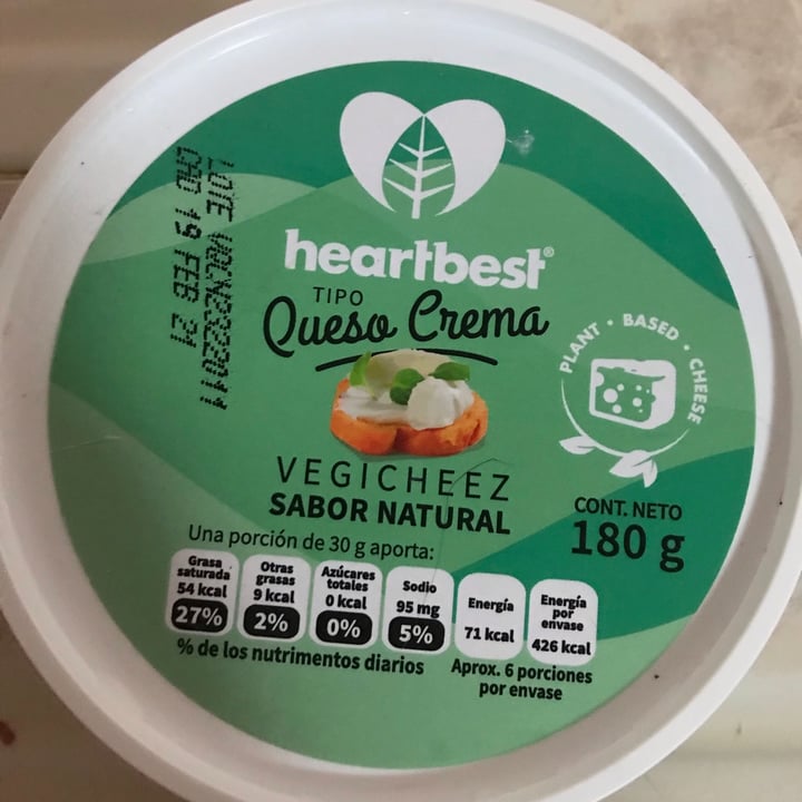 photo of Heartbest Tipo Queso Crema shared by @rousromero on  20 Sep 2020 - review