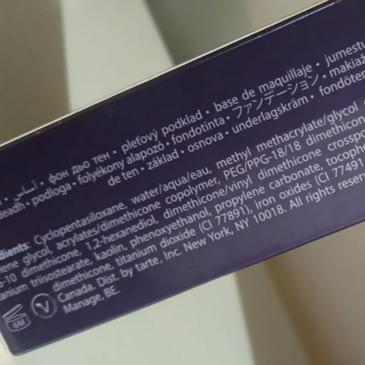 review photo of Tarte Cosmetics Base De maquillaje shared by @erikayuliana on 08 Jun 2020 - review
