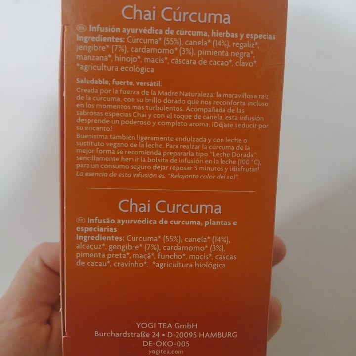 photo of Yogi Tea Organic Curcuma chai shared by @livelikevegansss on  14 Sep 2020 - review