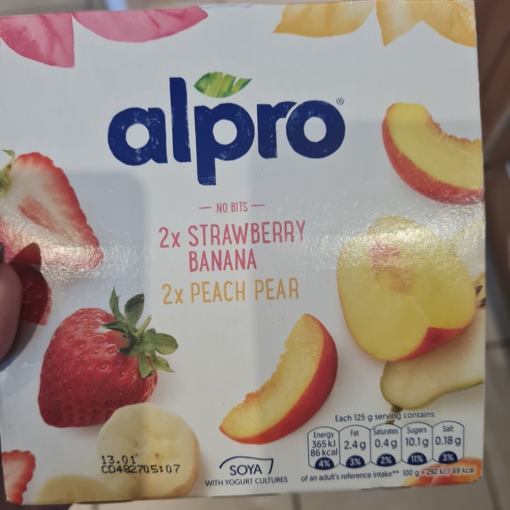 photo of Alpro 2X Strawberry & Banana 2X Peach & Pear Yogurt shared by @warrioristhewoman on  20 Dec 2020 - review