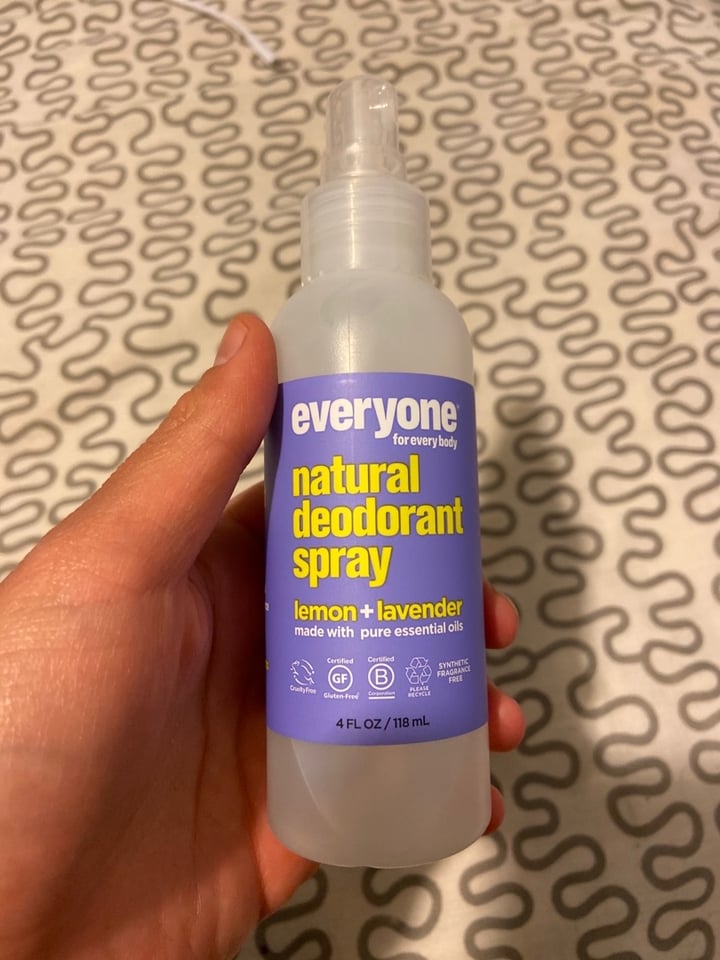 photo of Everyone for Every Body Natural Deodorant Spray shared by @paogav on  26 Apr 2020 - review