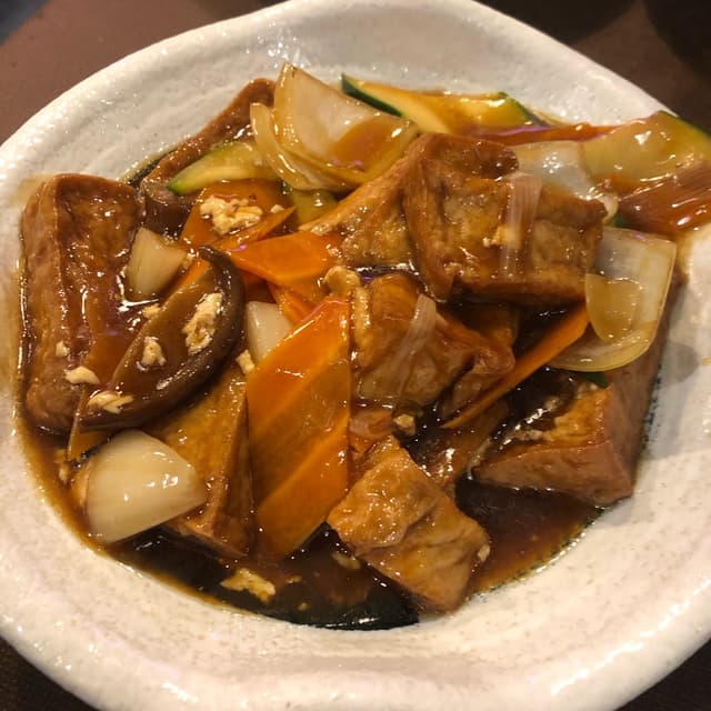 Photo of the dish “tofu con verdure”